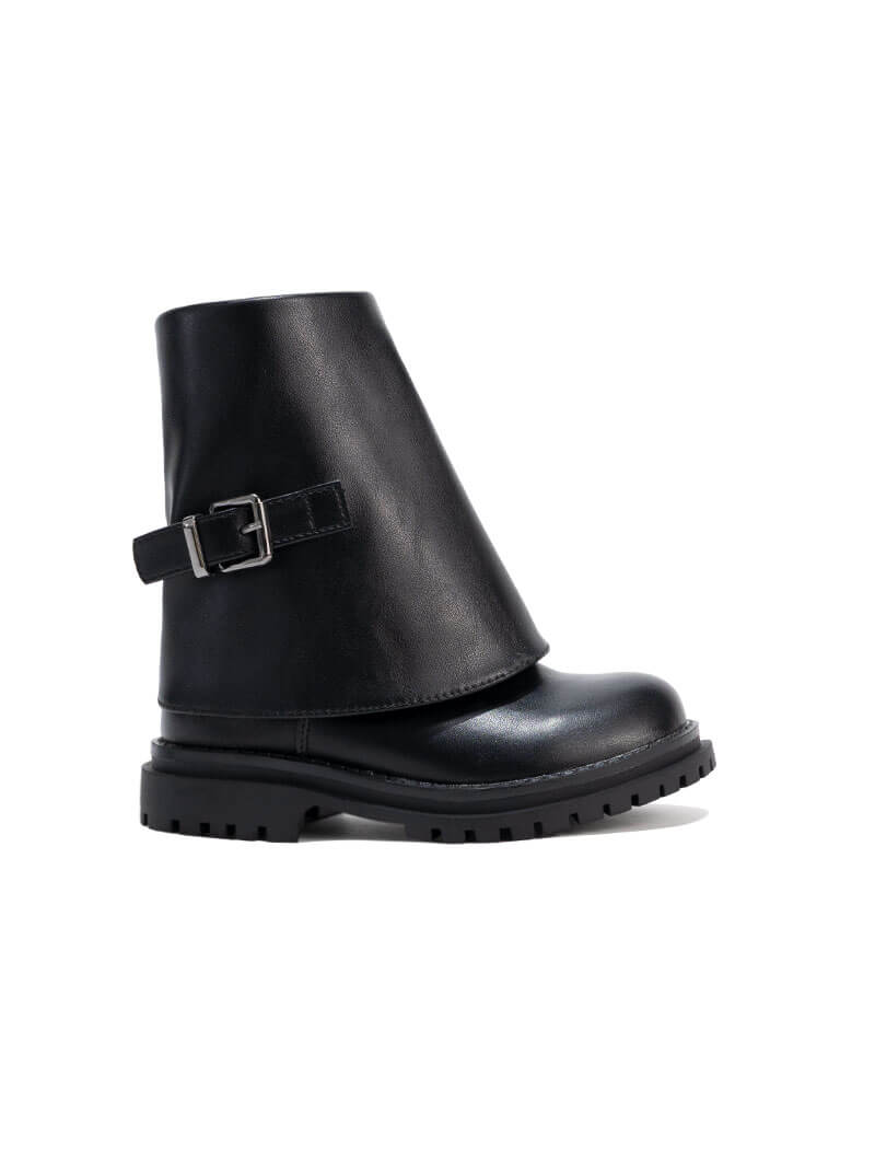 Bottines effet plié